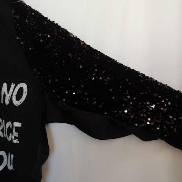 Nanhan hoodie with sequin balloon sleeves and quote - Picture 3 of 14